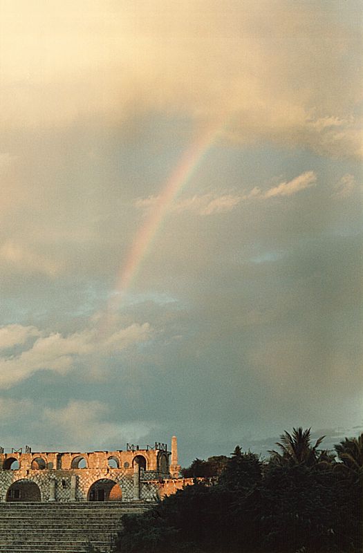 rainbow over amphitheatre rainbow over amphitheatre