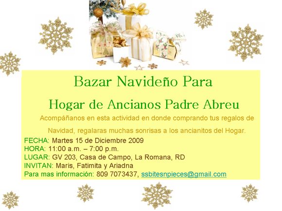 Invitacion Bazar Invitacion Bazar