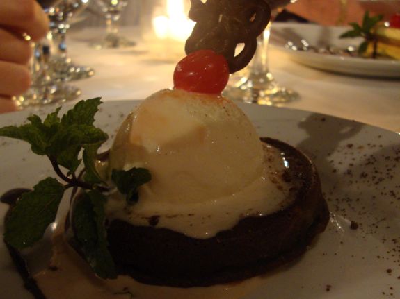 chocolate tortino at la piazetta - casa de campo living