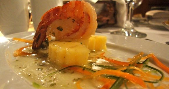 shrimp salad at La Piazetta - casa de campo living