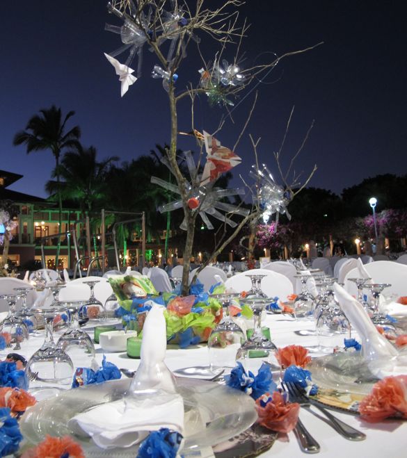 recycled table decorations